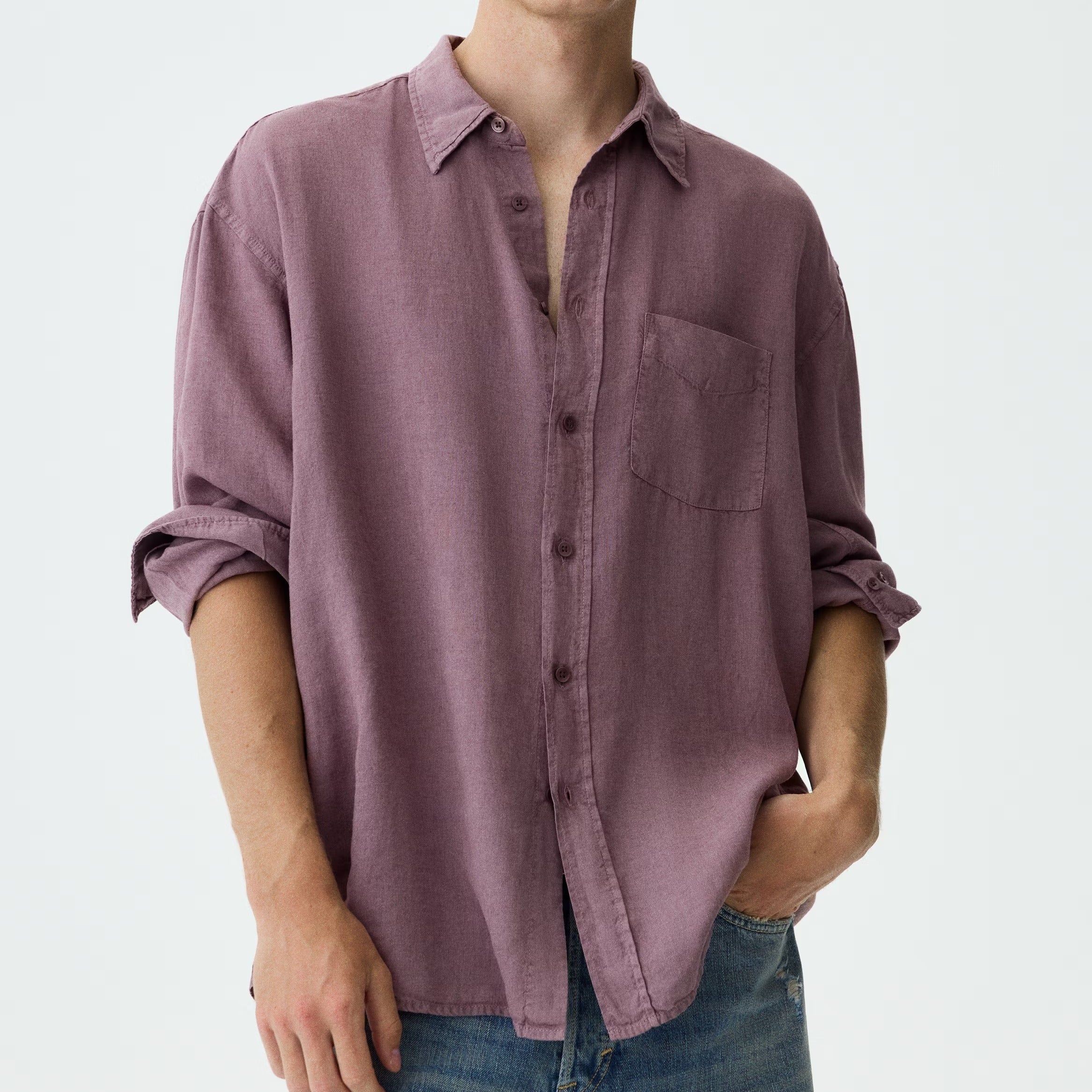Men's purple long sleeve shirt – Swank Men's Fashion