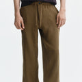 Men's straight leg drawstring casual pants